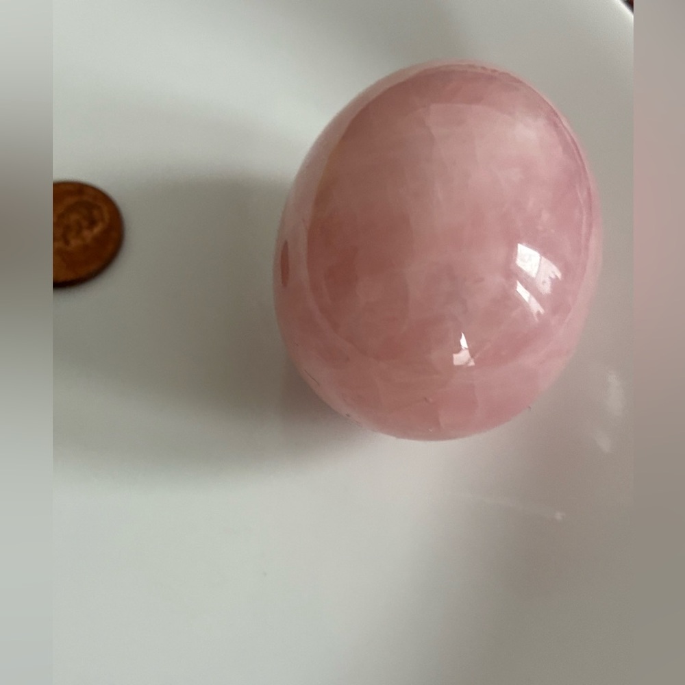 Large size Rose quartz crystal egg